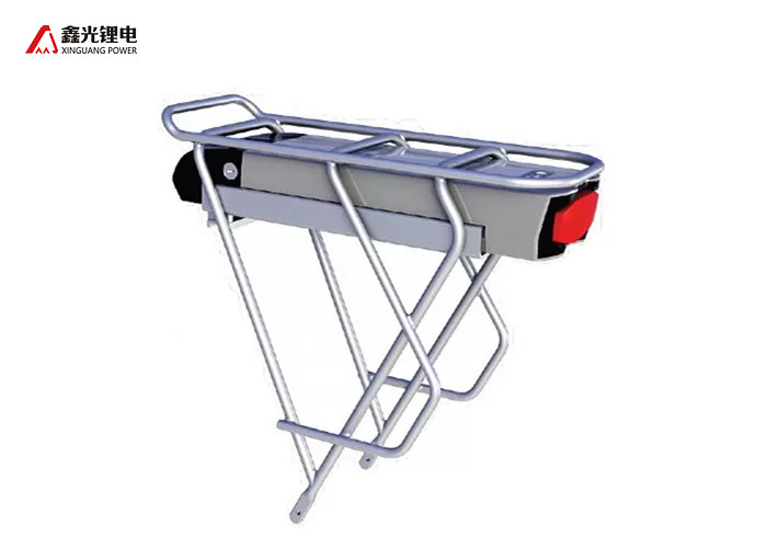 42V 12Ah E Bike Lithium Battery Pack With Back Rack Aluminum Case