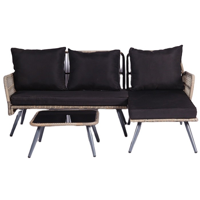 All Weather Patio Outdoor Rattan Sofa Garden Furniture Wicker Outdoor Rattan Furniture Garden Party Furniture Set