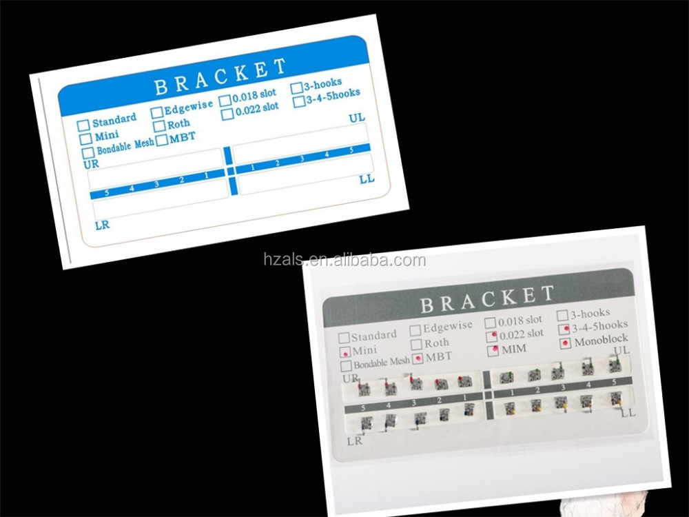 Bulk Orthodontic Bracket Braces Metal Mesh Base Mini Braces MBT 022 345