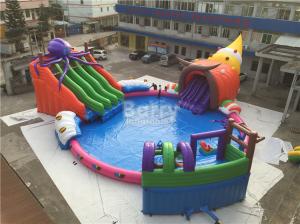 Buy cheap Giant Outdoor Inflatable Water Park , Custom Children Octopus Water Slide product