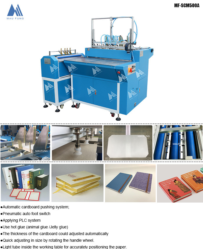 Semi Auto Diploma Certificate Case Making Machine, Hardback Hardbound Making Machine For Hard Cover Book MF-SCM500A