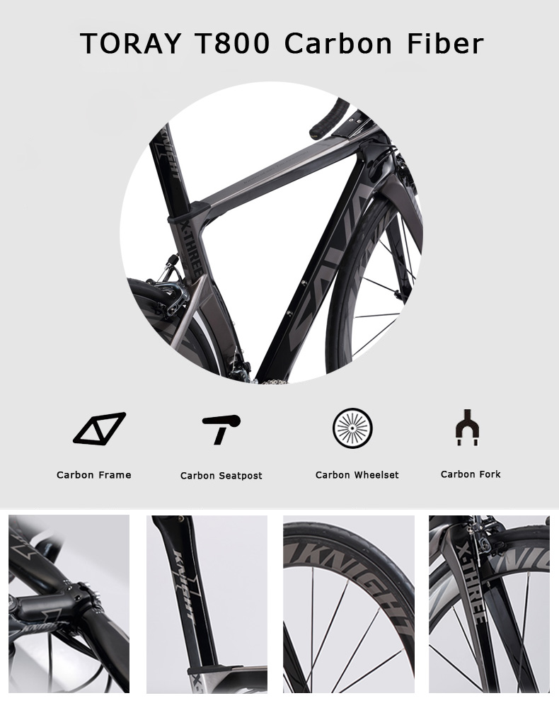50mm Wheels Phantom 3.0 Bike T800 Carbon Frame ULTEGRA 22S