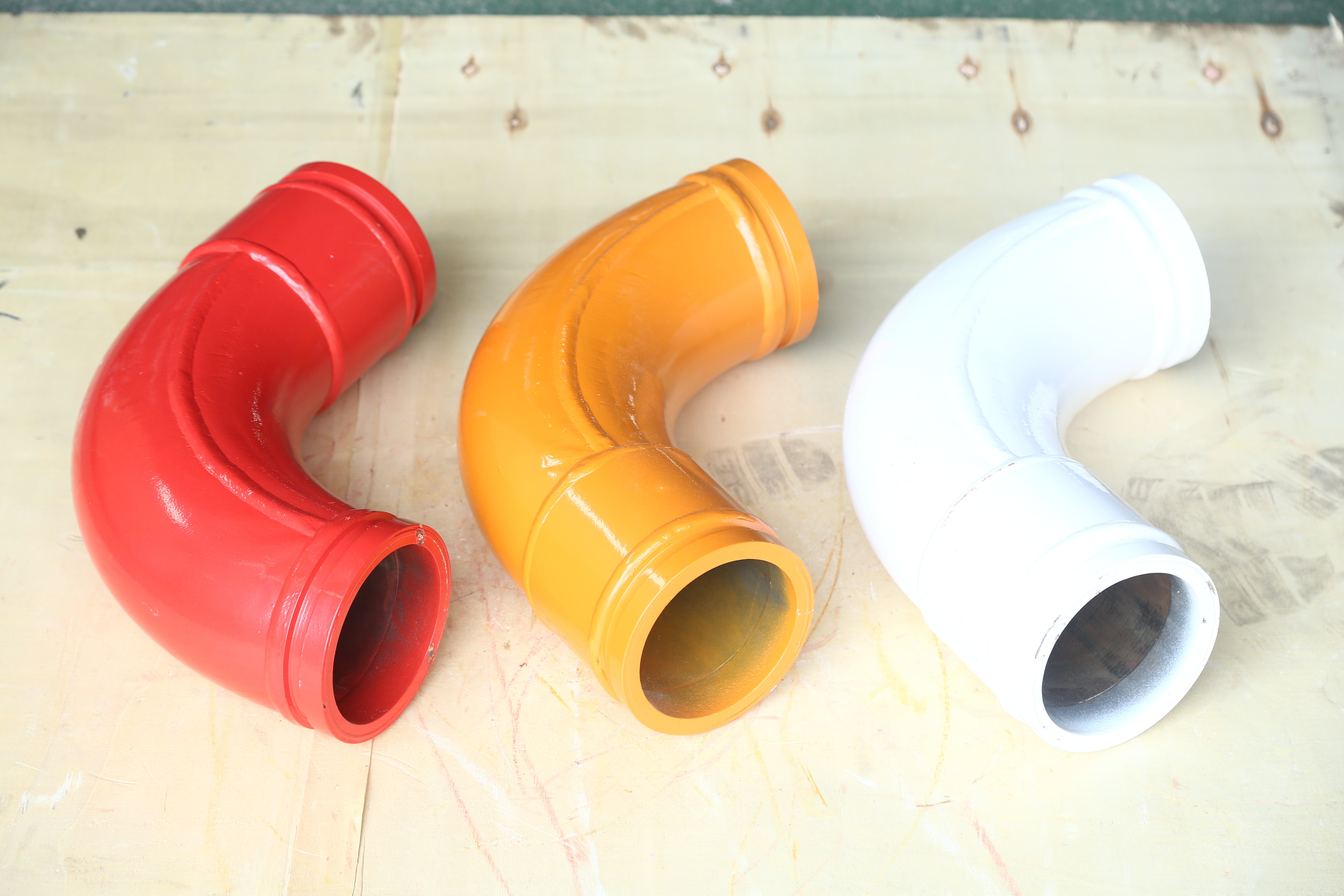 Red Orange White Color elbow Pipe 125*R275-90+80 for concrete pump truck