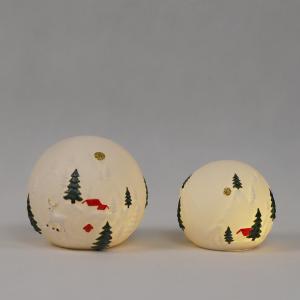 China DIY Decorating Ceramic Anniversary Gift , Christmas Ball Ornaments For Home Hotel Party on sale