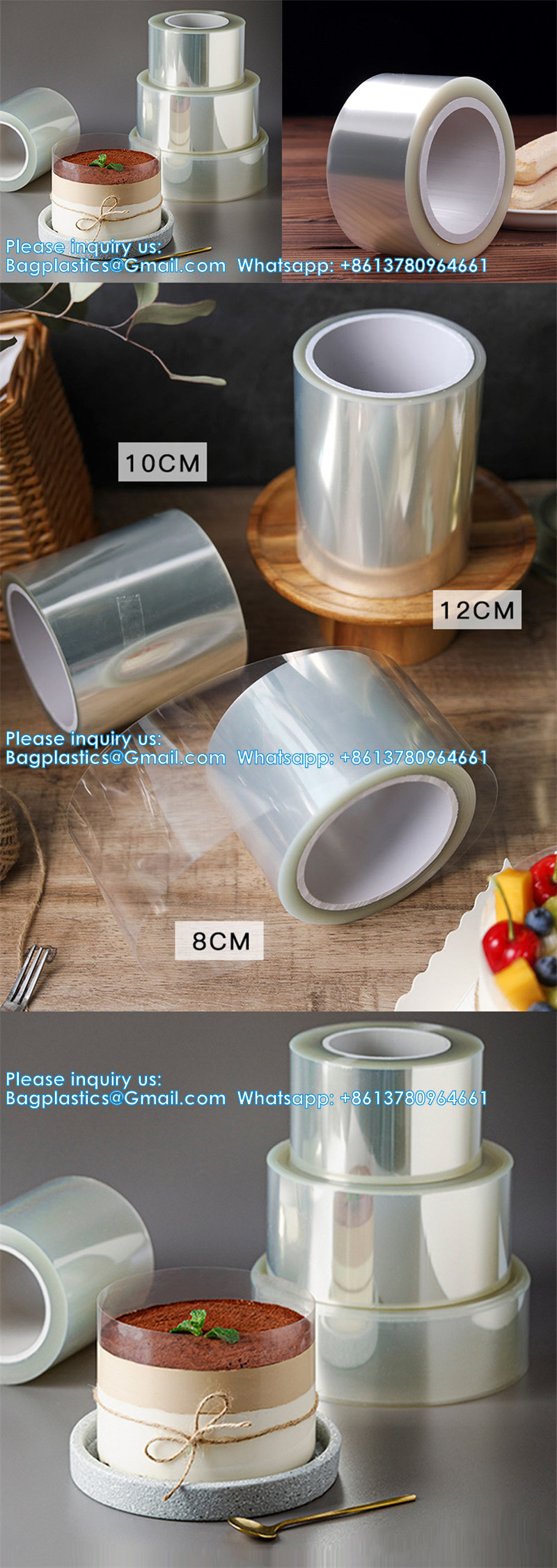 Kitchen Tools Bakeware Decoration Mousse Cake Decoration Tools Baking Desserts Cake Surround Cake Collar Wrap