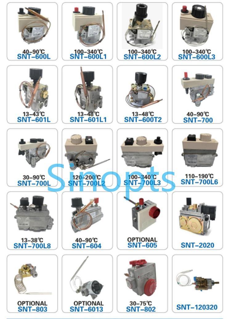 13-43 Degree Thermostatic Combination Gas Thermostat Valve for Wall Hanging Furnace and Gas Oven