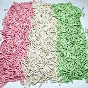 China Tofu Cat Litter, water melting cat litter, Flushable Kitty Sand, Natural Eco-Friendly Dust Free strip shape Cat litter on sale