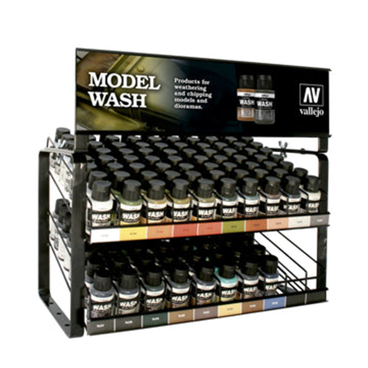 Spray Paint Metal Display Stands Tin Beer Can Display Shelf For Supermarket