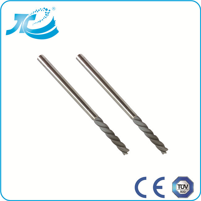 Tungsten Carbide End Mill Straight Flute with 2 or 4 Flute , Helix Angle 38 - 42 °