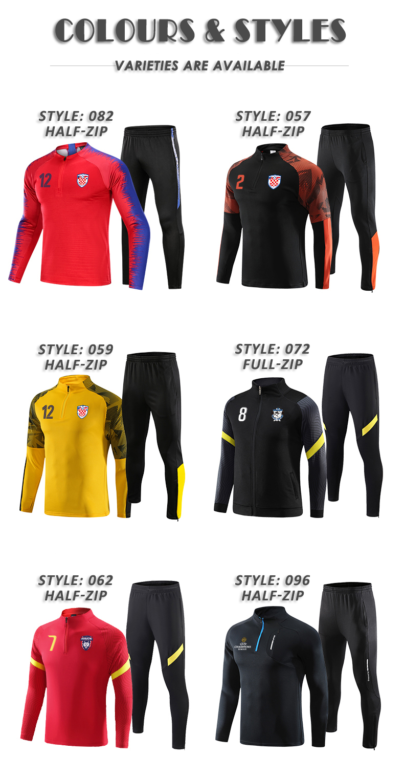 Adult football suit men autumn winter long sleeve running basketball sports coat soccer training suit custom jersey team uniform
