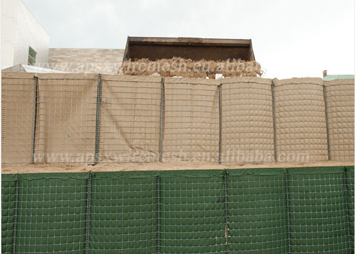 Military Galfan Wire Hesco Sand Barrier 50 X 50mm