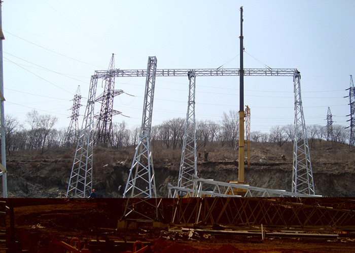 110KV Water Power Steel Structures, Hydro Electric Power Substation Stucture