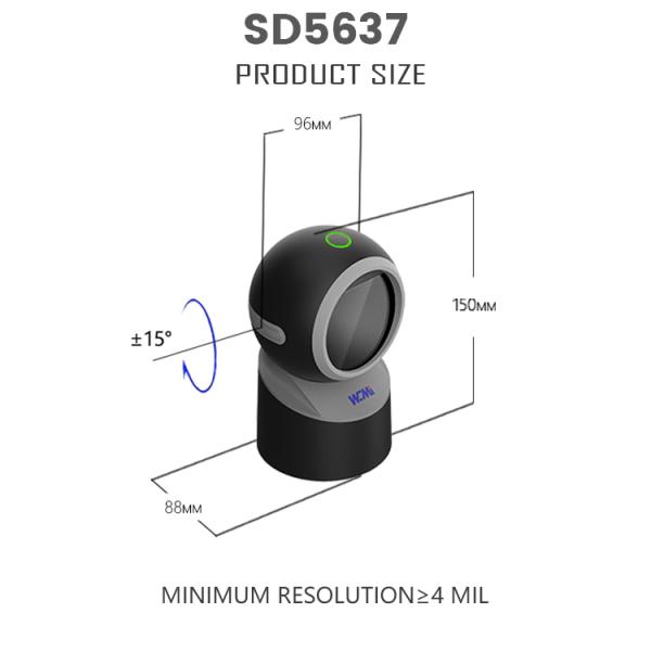 Warehouse, Supermarket, Bookstore, POS USB Wired Barcode Scanner | Desktop Hands-Free
