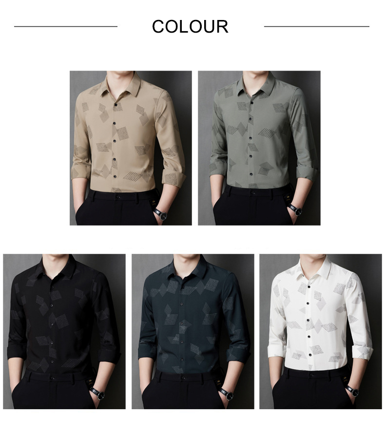 2022 100% cotton summer long sleeve shirt fashion solid design for men Pattern Type Solid