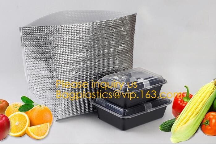 custom bulk waterproof large soft folding food delivery picnic lunch tote grocery cooler bag aluminum foil thermal bags