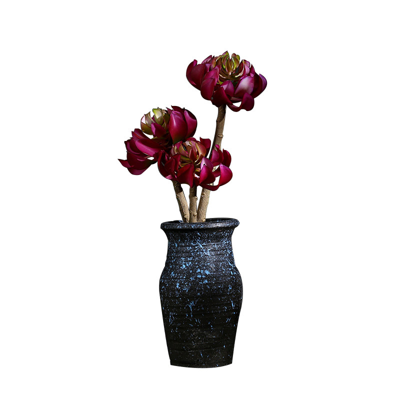 Rare Red Artificial Succulent Ornaments Flowers For Pub