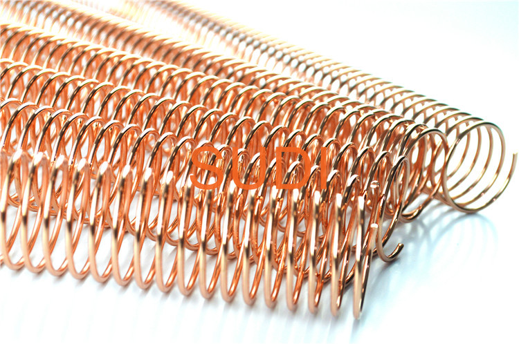 7/8" Electroplated Metal Spiral Coil Binding Spines For Loop Leaf Coil Book