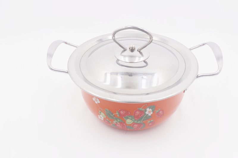 Outdoor SS 0.085cbm Casserole Cooking Pot Non Stick Sauce Pan