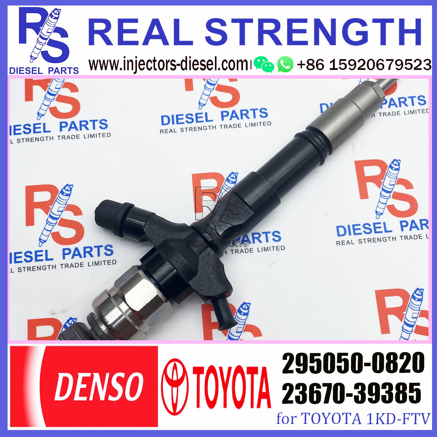 23670-30380 TOYOTA Fuel Injector 295050-0820 For Toyota Dyna 1KD-FTV D-4D Dutro