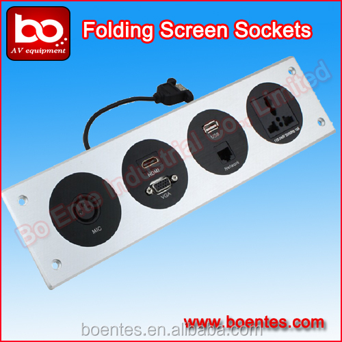 BNT Hotel Wall Multiple Power Socket Panel for USB / HD--MI / VGA / Lan