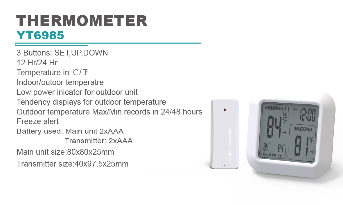 ABS Kitchen Thermometers Digital Hygrometer For Temperature And Humidity Monitoring
