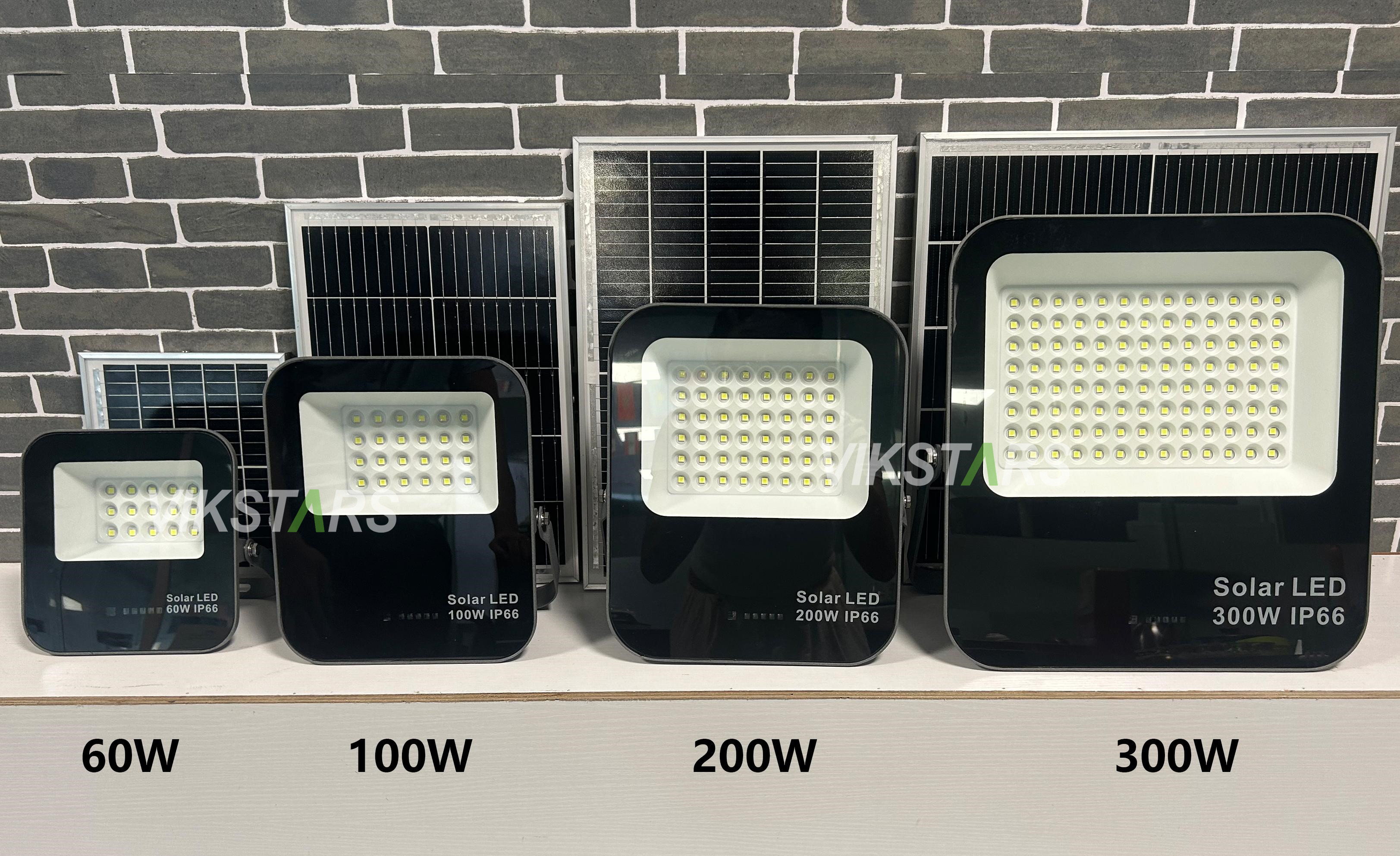 Battery Replaceblae 60w 100w 200W 300w Solar Flood Lights With Glass Cover