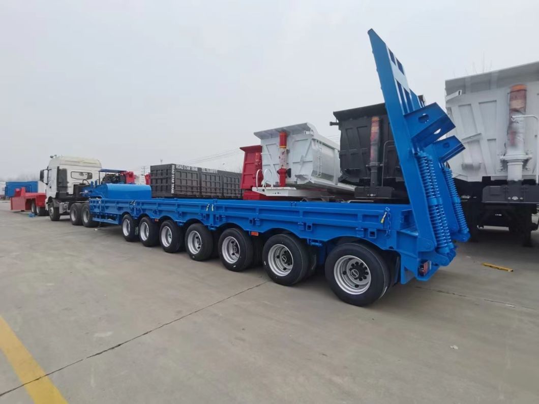 High Quality 3 Axles 60 Tons Low Bed Low Platform Semi Trailers for Sale