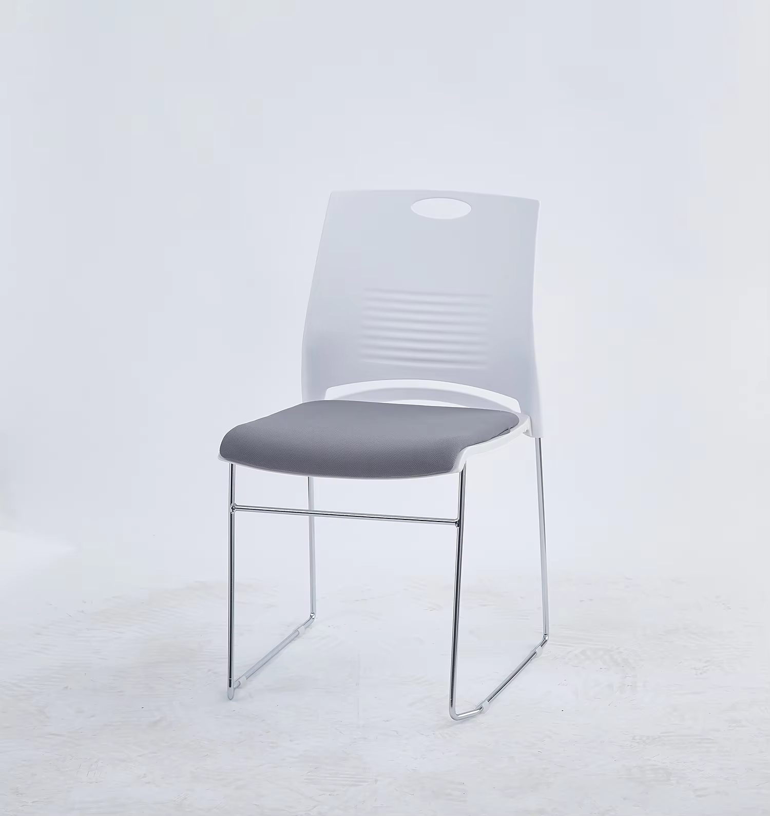 Orange Stacking Meeting Room Chairs Mesh Stackable Conference Room Chairs