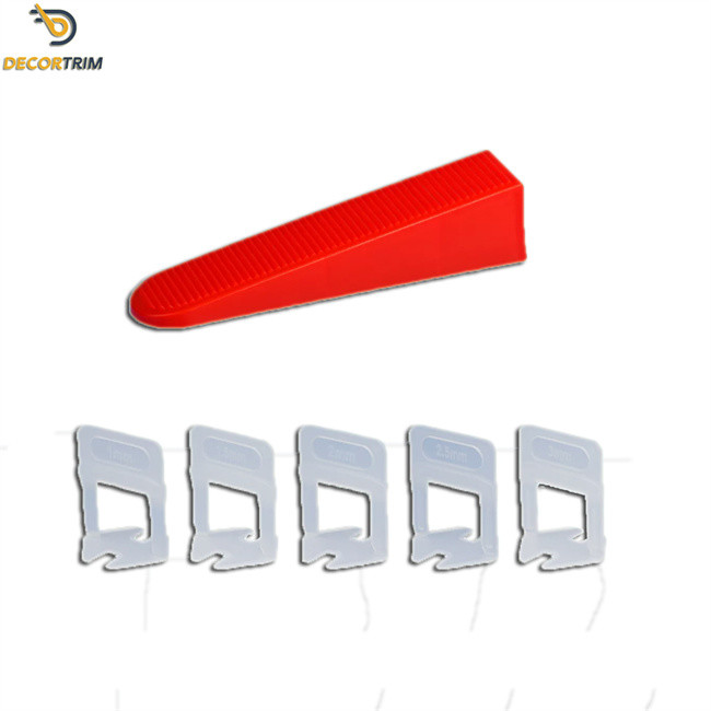 PP Red Reusable Floor Tile Leveling Wedges For Ceramic Tile Leveling