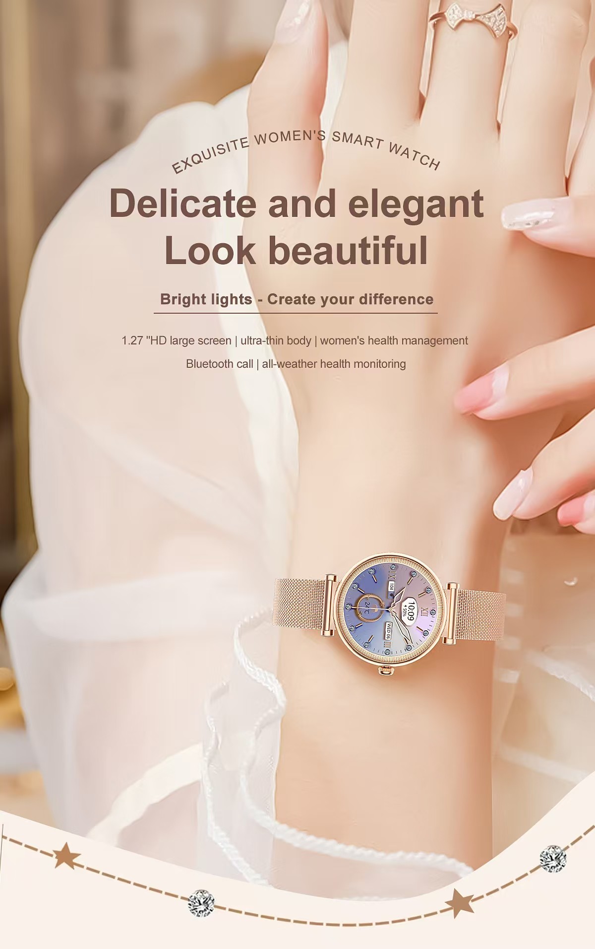 CF37 Fitness Tracker Ladies Watch Message Reminder Smart Watch For Health Monitoring