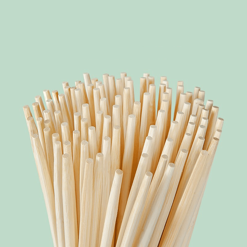 Customized Disposable Bamboo Round Sharp Chopsticks Natural Color Sustainable and Disposable