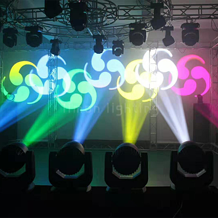 200W White LED Moving Head Spot Wash DJ Stage Lights with Ring