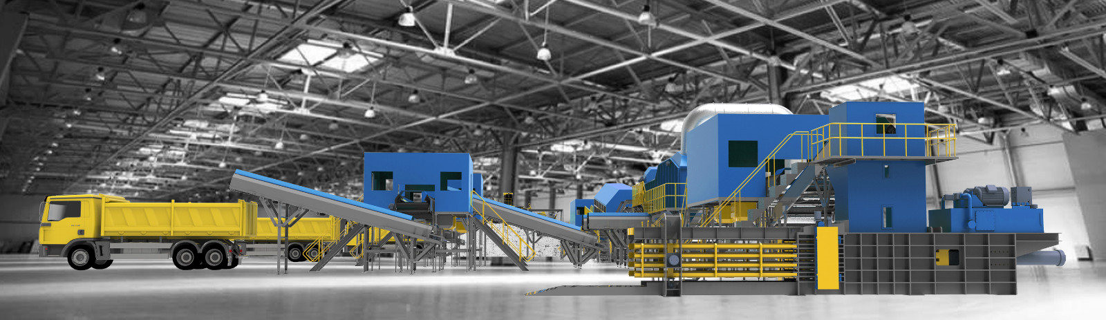 Municipal Domestic Waste Garbage Sorting Line Solid Waste Recycling