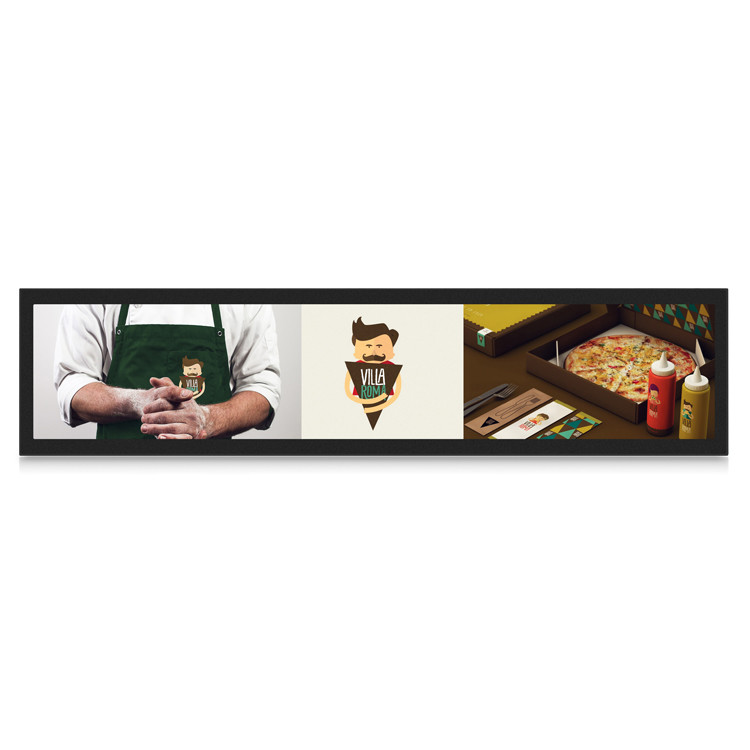 28'' Ultra Wide Stretched Displays Digital Signage For Supermaket Shelf Edge Advertising Player