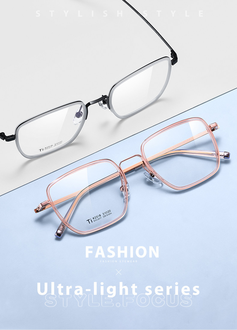 Optical Lens Acetate Titanium Glasses Customizable Box Glasses Frame Universal