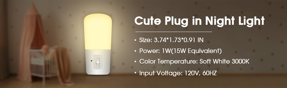 EMC certified AC110V Dimmable Led Plug In Night Light With Dusk To Dawn Sensor