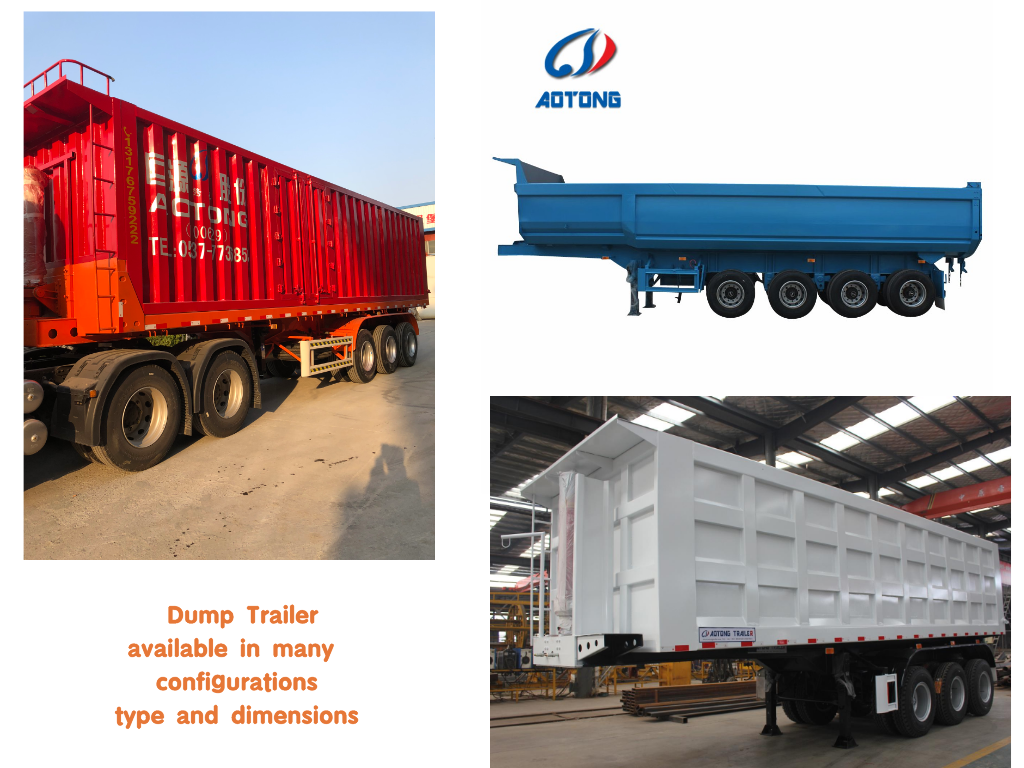100 Tons Double Axles U Shaped End Rear Tipper Dumper Semi Truck Trailer for in Market