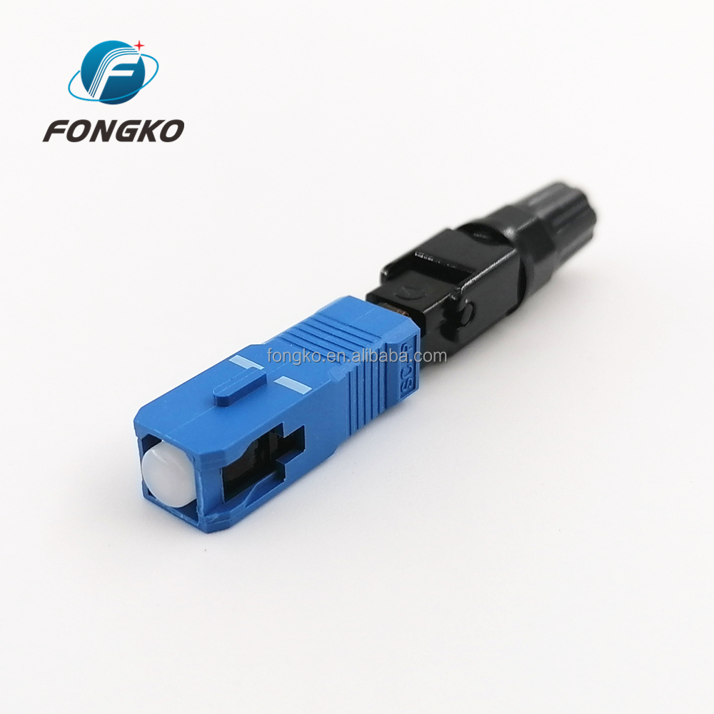 SC UPC Fiber Optic Fast Connector For FTTH Drop Cable Field Termination