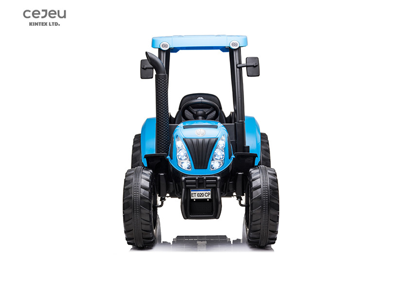 6 Km/Hr Plastic Ride On Tractor New Holland T7 Blue Ride On Tractor And Trailer 28kg