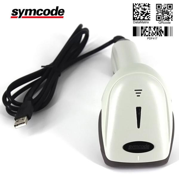Wired Laser 2D Barcode Scanner / Usb Barcode Reader Improve Working Efficiency