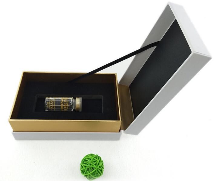 Silver or gold foil hot stamping custom logo printing paper cardboard Jewelry necklace luxury packing box bagease packa