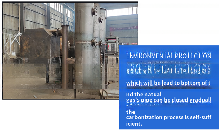 Wood Charcoal Production Activated Carbonizing Furnace with Stainless Steel 220V 5000