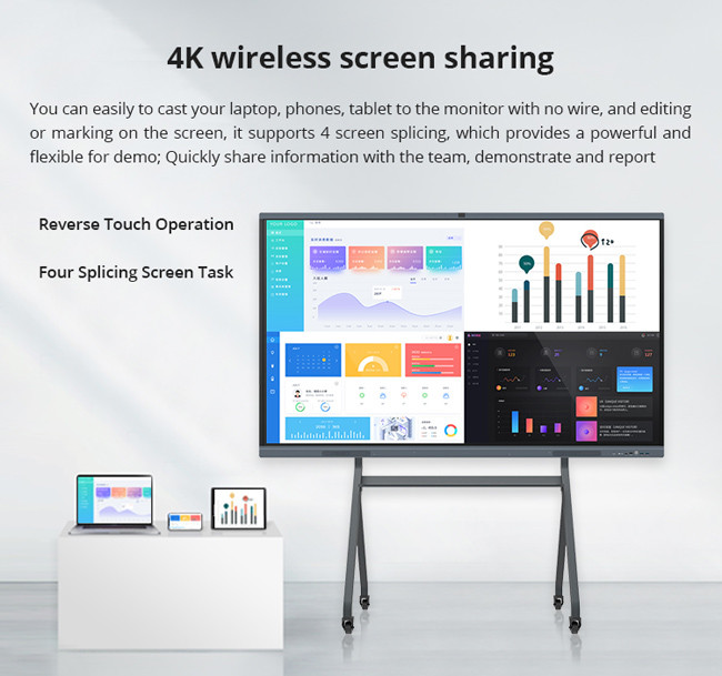 IPS LCD Interactive Digital Blackboard 55 Inch Touch Screen Black Board