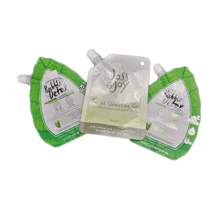 Colorful Stand Up Custom Irregular Spout Pouch Packaging With Foil