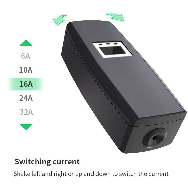 ABS PC Portable EV Charger With Over Voltage / Current / Short Circuit Protection