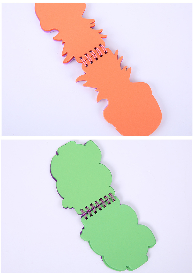Creative Cartoon Design PVC Cover Loose Leaf Notepad for Portable Notetaking