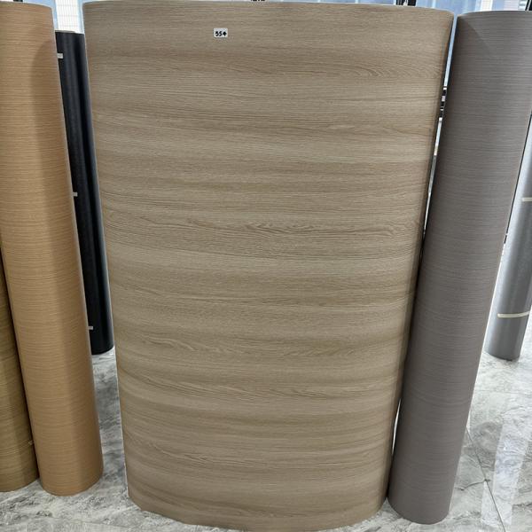 Wood Grain Pvc Film For Furniture , Self Adhesive PVC Film Marble Solid Color