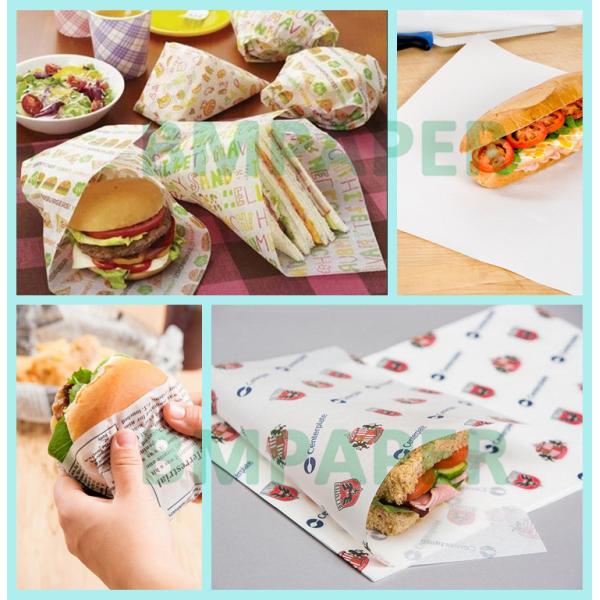 35gsm 38gsm Greaseproof Sandwich Wrapping Paper kit 3 kit 6 18'' x 24''