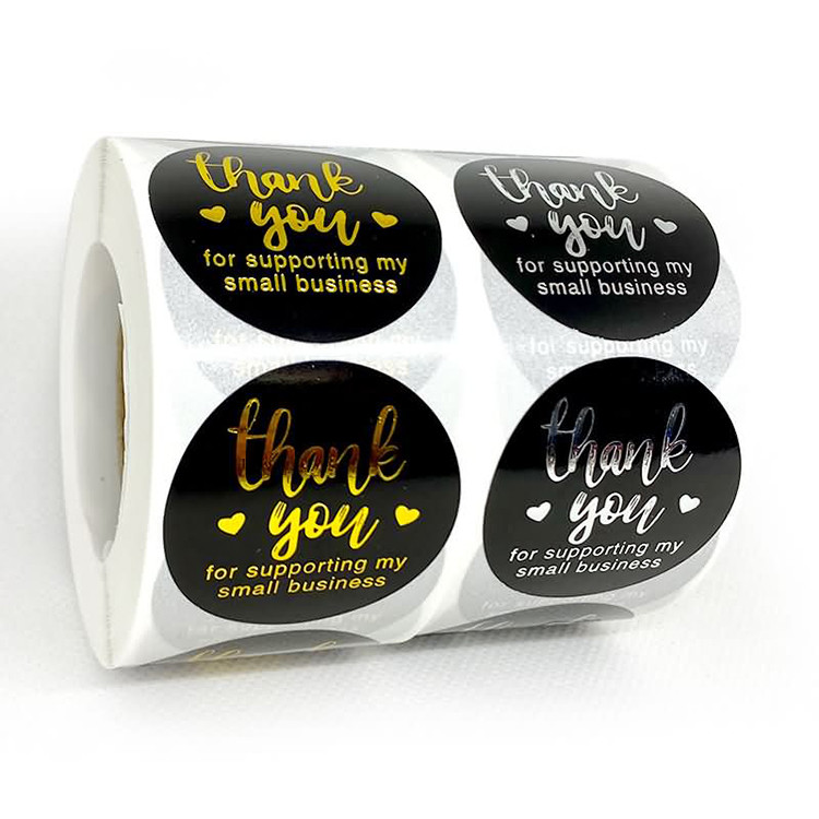 Oilproof 0.05mm Thickness Vinyl Gold Foil Label Stickers For Synthetic Bottle