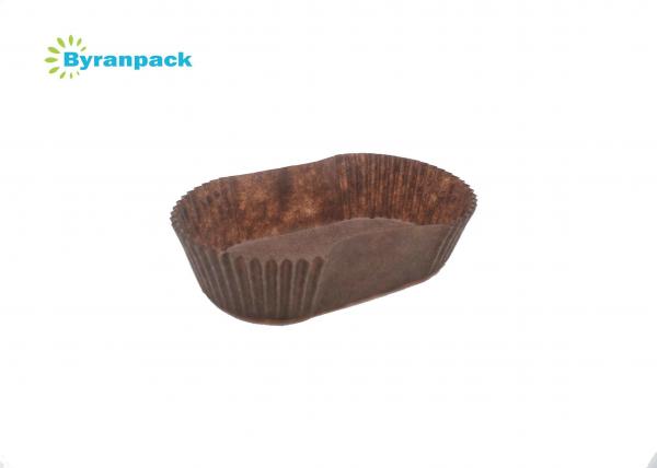 Multi Boat Shape Brown Greaseproof Mini Cupcake Liners Customerized Packaging Design